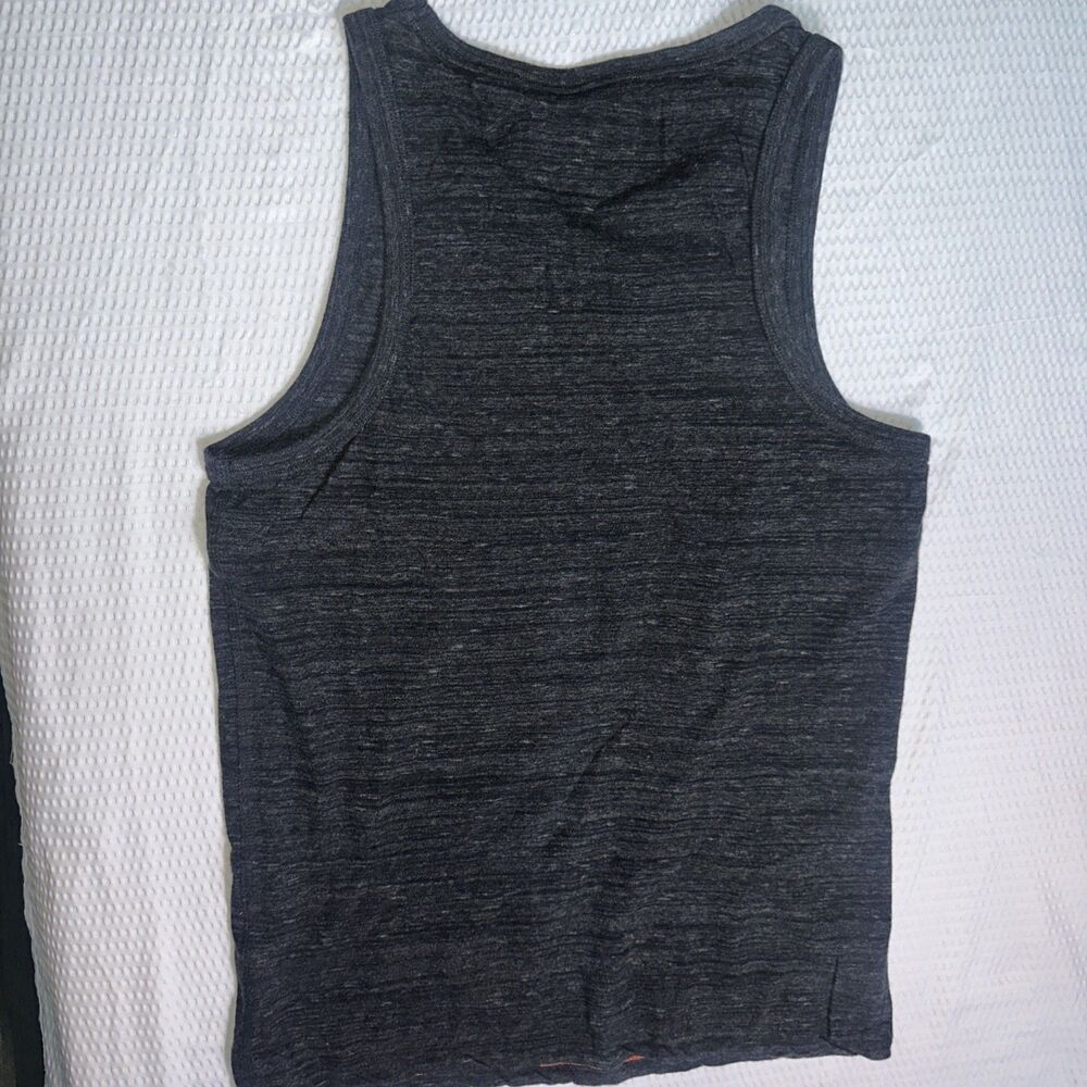 Superdry Men's Tank Top Size Medium dark gray 100% cotton - Picture 6 of 6